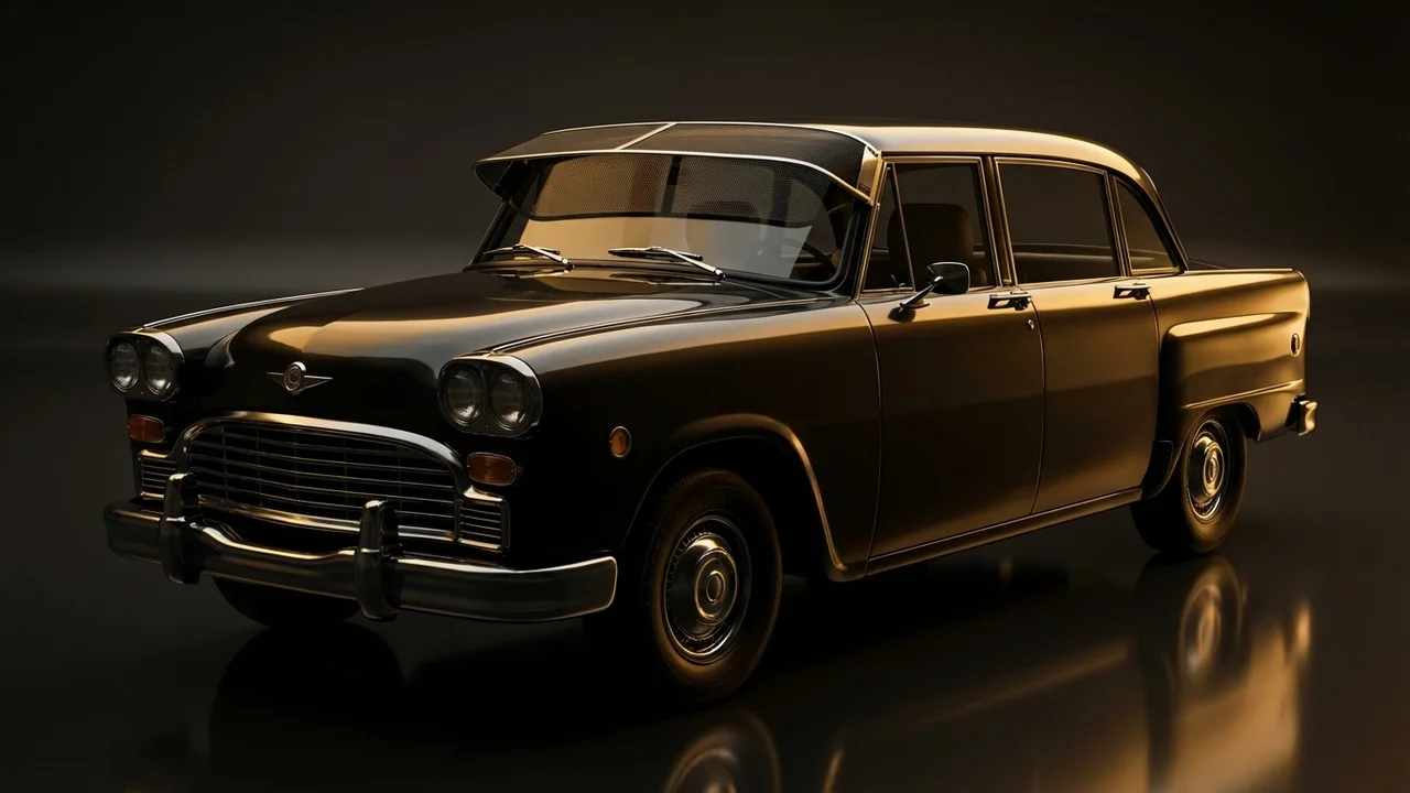 Checker Taxicab Car Windscreen Sunvisor - 1