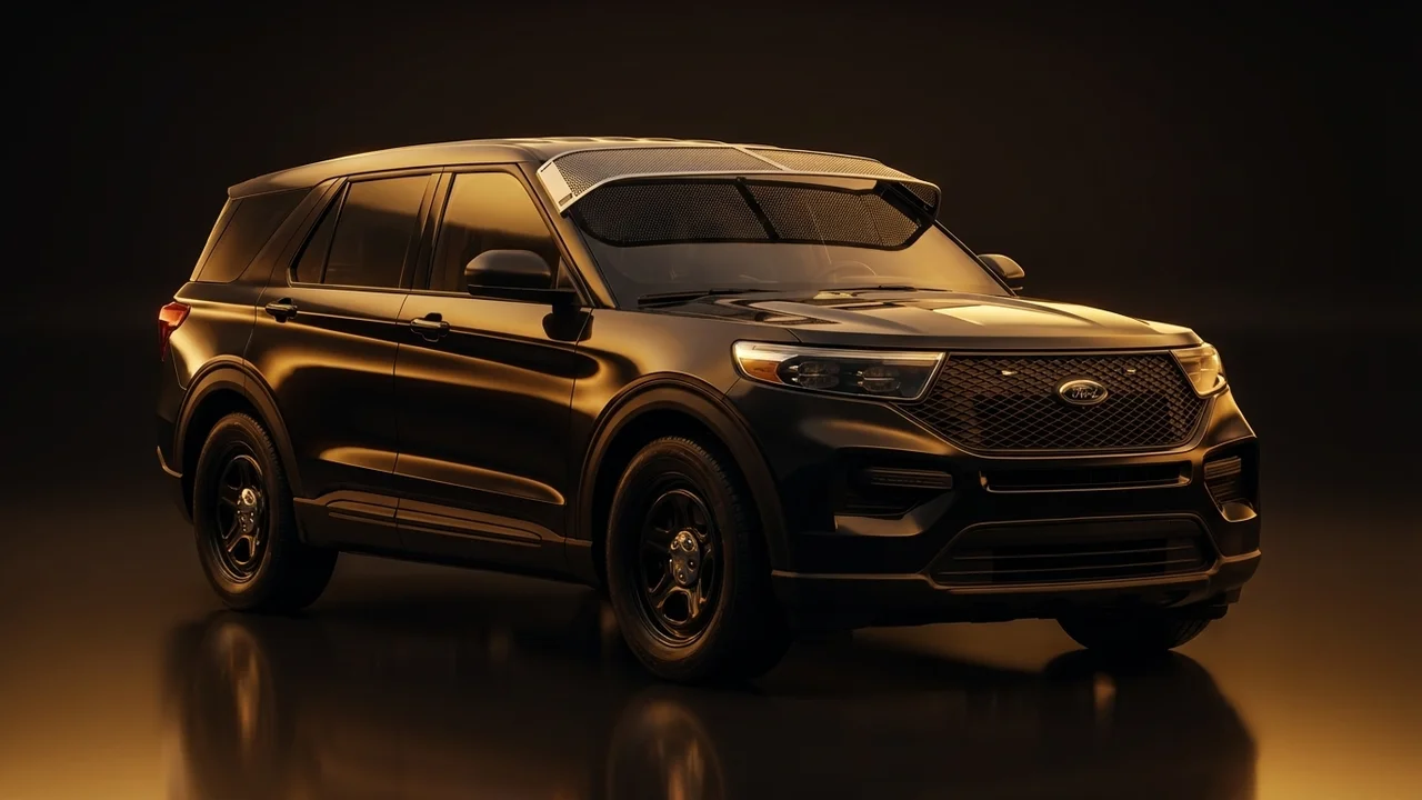 Ford Police Responder Hybrid Car Windscreen Sunvisor - 1