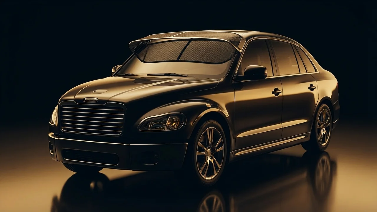 Freightliner XB Straight Rail Car Windscreen Sunvisor - 1