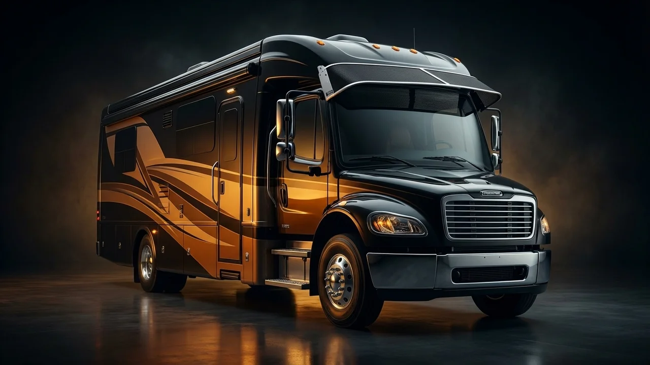 Freightliner XC Raised Rail Car Windscreen Sunvisor - 1