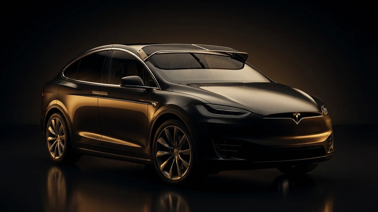 Tesla X Car Windscreen Sunvisor - 1