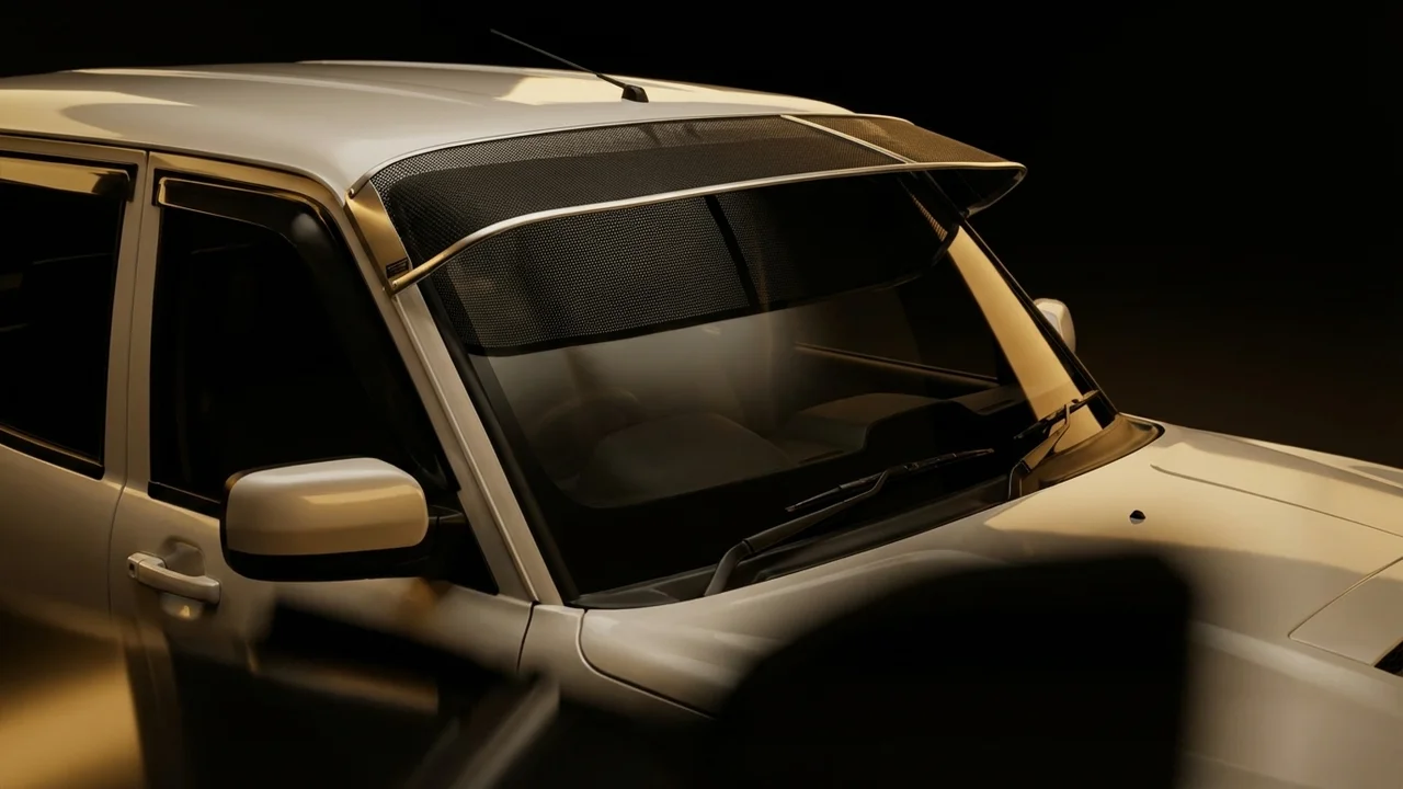 White WCL Car Windscreen Sunvisor - 1