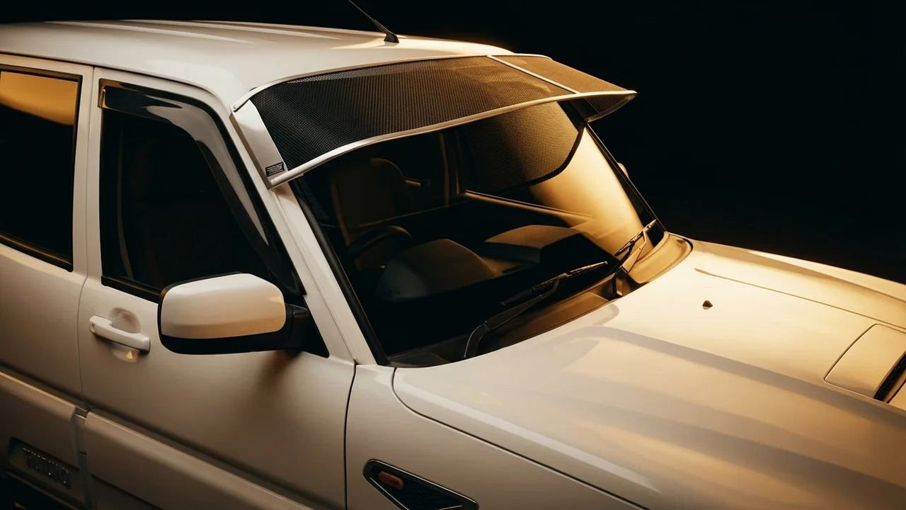 White WIL Car Windscreen Sunvisor - 1