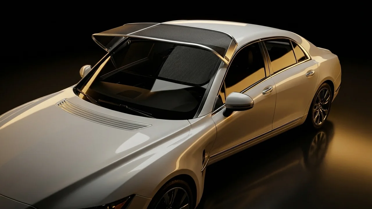 White WIM Car Windscreen Sunvisor - 1