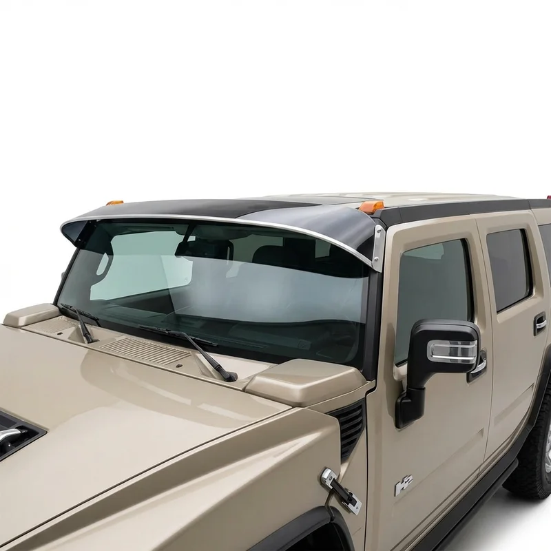 Tinted Acrylic Windscreen Sunvisor for AM General Hummer H2 (2003 - 2009) - 1