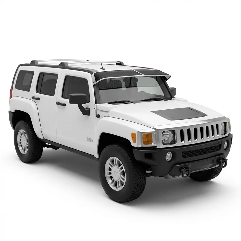 Premium Mesh Windscreen Sunvisor for AM General Hummer H3 (2006 - 2010) - 1