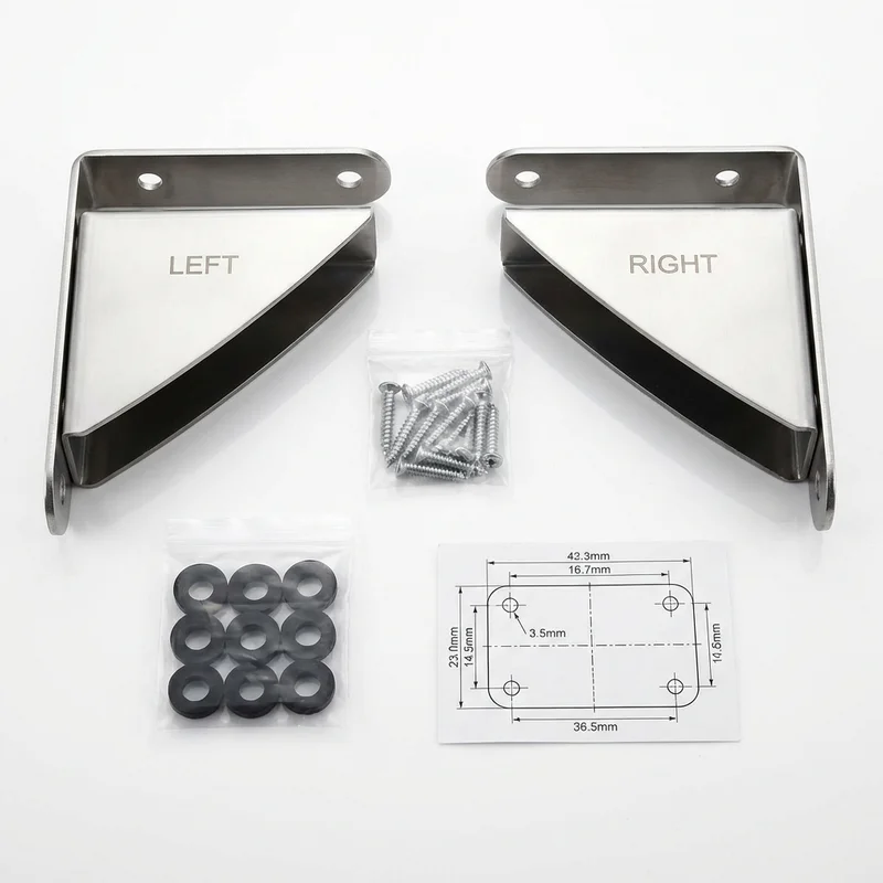 Stainless Steel Mounting Bracket Kit for Bentley Corniche (1971 - 1984) - 1