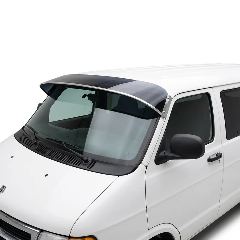 Tinted Acrylic Windscreen Sunvisor for Dodge Ram 1500 Van (1995 - 2003) - 1