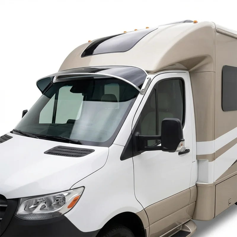 Tinted Acrylic Windscreen Sunvisor for Dynamax Corp Isata 3 (2019 - 2022) - 1