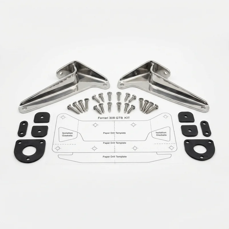 Stainless Steel Mounting Bracket Kit for Ferrari 308 GTB (1975 - 1985) - 1