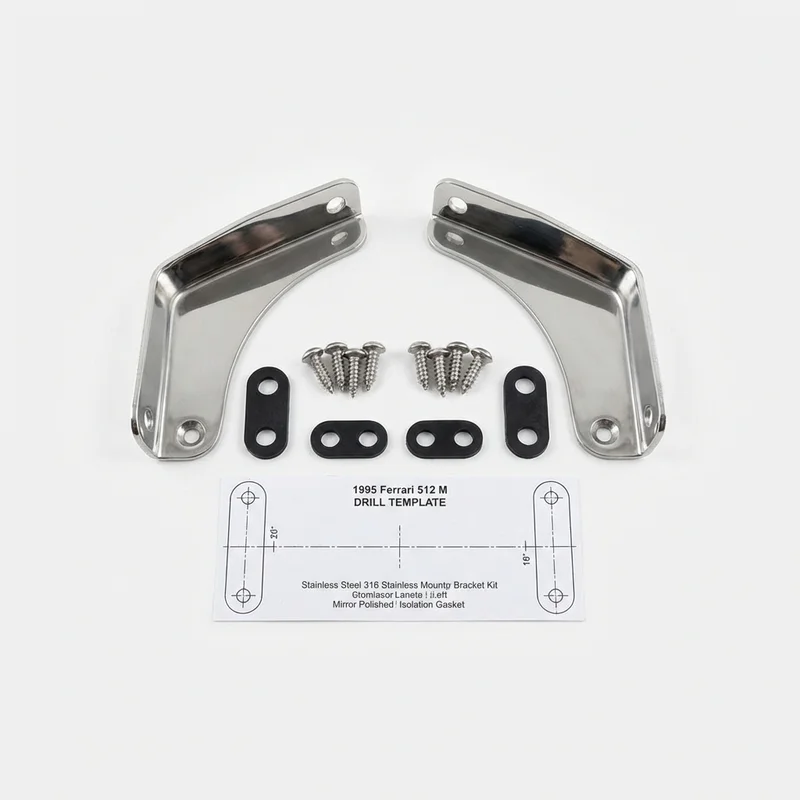 Stainless Steel Mounting Bracket Kit for Ferrari 512 M (1995 - 1995) - 1