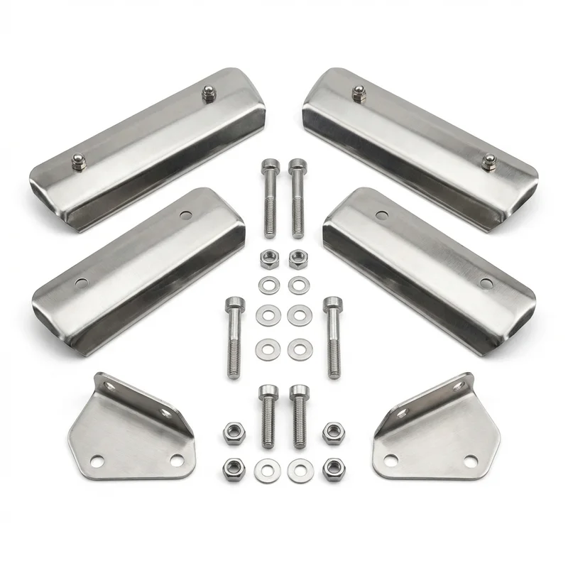 Stainless Steel Mounting Bracket Kit for Fiat 124 (1966 - 1983) - 1