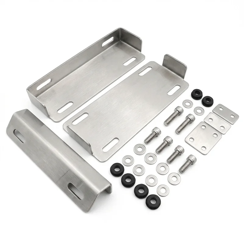 Stainless Steel Mounting Bracket Kit for Fiat Panda (2007 - 2012) - 1