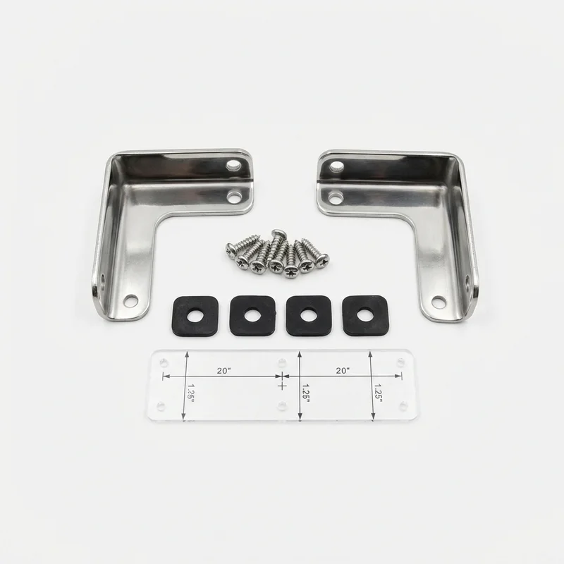 Stainless Steel Mounting Bracket Kit for Ford Courier (1972 - 2012) - 1