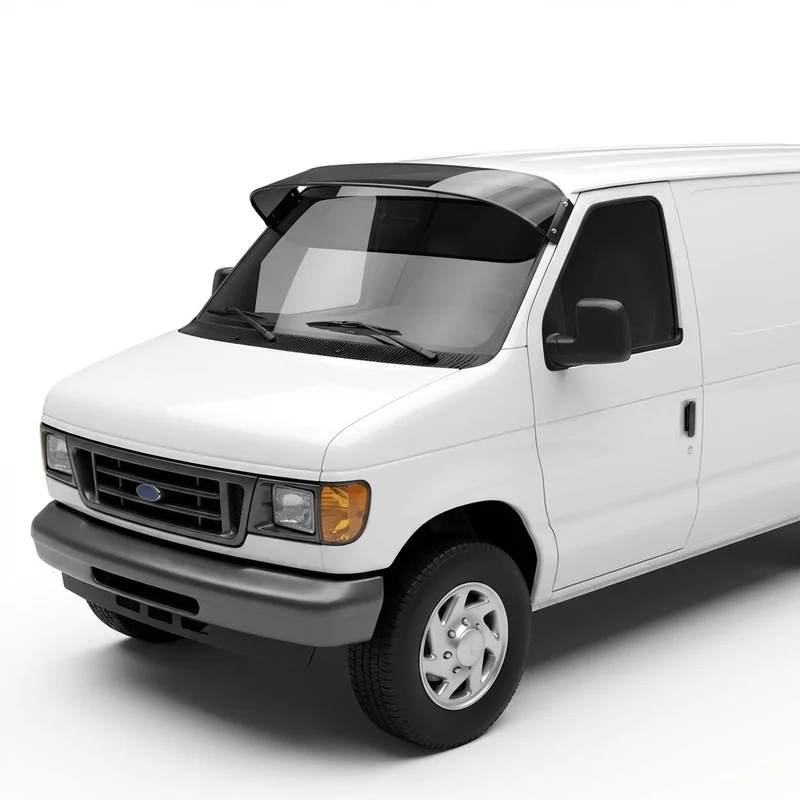 Tinted Acrylic Windscreen Sunvisor for Ford E-150 Econoline Club Wagon (1975 - 2002) - 1