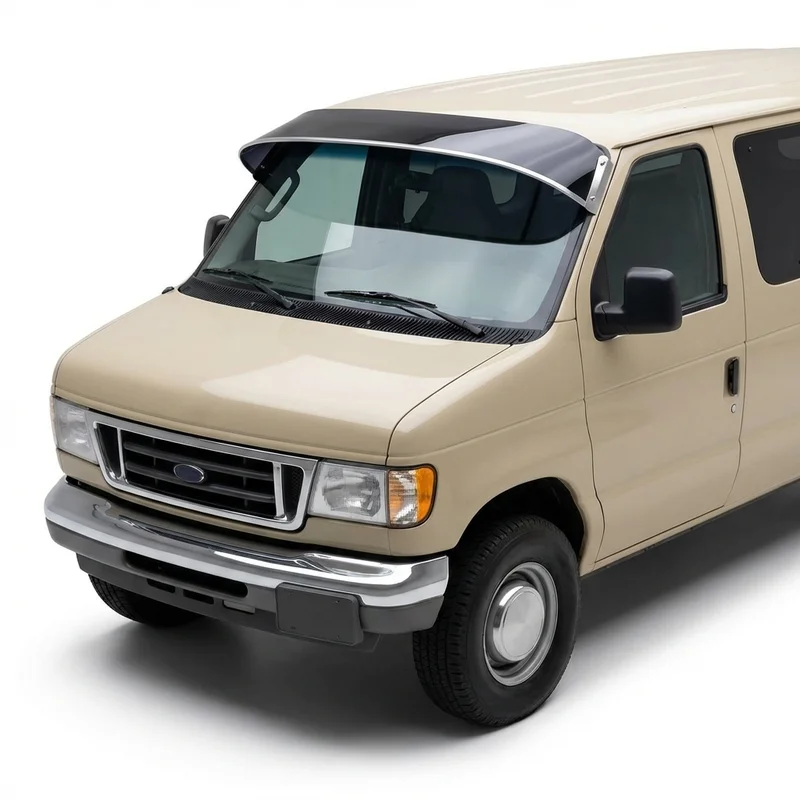 Tinted Acrylic Windscreen Sunvisor for Ford E-250 (2003 - 2014) - 1