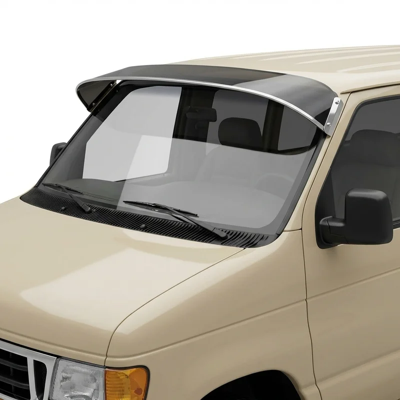 Tinted Acrylic Windscreen Sunvisor for Ford E-350 Club Wagon (2003 - 2005) - 1