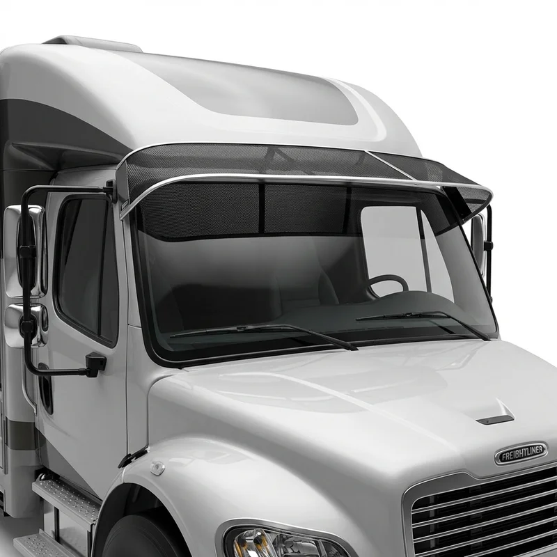 Premium Mesh Windscreen Sunvisor for Freightliner XC Raised Rail (2019 - 2019) - 1