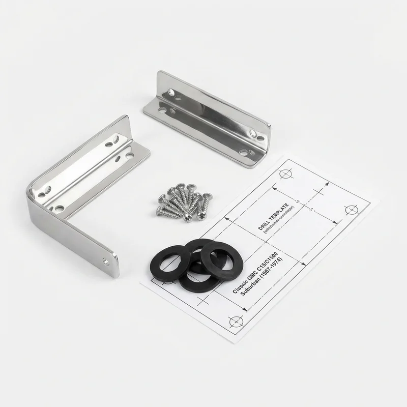 Stainless Steel Mounting Bracket Kit for GMC C15/C1500 Suburban (1967 - 1974) - 1