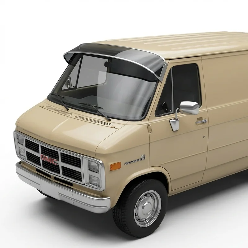 Tinted Acrylic Windscreen Sunvisor for GMC G15 (1975 - 1978) - 1