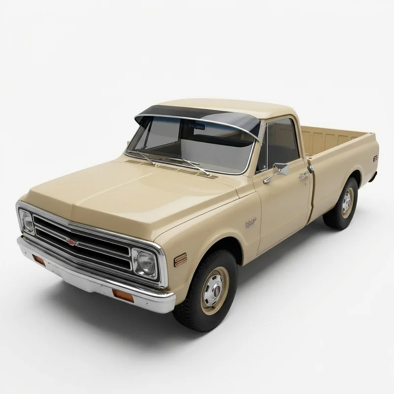 Tinted Acrylic Windscreen Sunvisor for GMC K35/K3500 Pickup (1968 - 1974) - 1