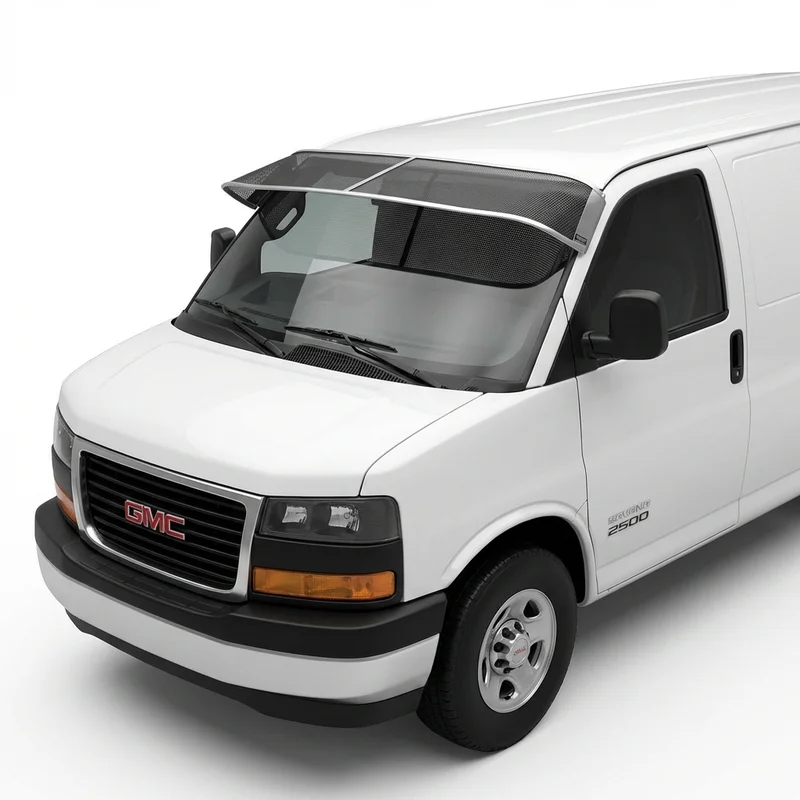 Premium Mesh Windscreen Sunvisor for GMC Savana 2500 (1996 - 2025) - 1