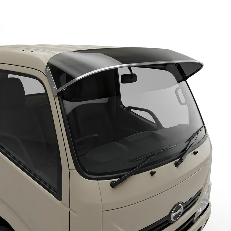 Tinted Acrylic Windscreen Sunvisor for Hino 198 (2011 - 2017) - 1
