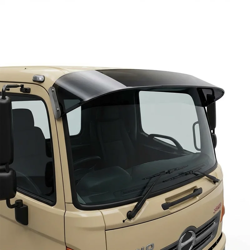Tinted Acrylic Windscreen Sunvisor for Hino 358 (2008 - 2020) - 1