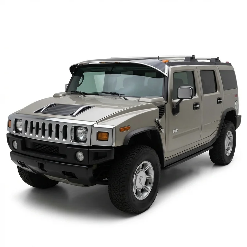 Tinted Acrylic Windscreen Sunvisor for Hummer H2 (2003 - 2009) - 1