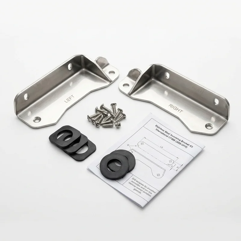 Stainless Steel Mounting Bracket Kit for International CF500 (2005 - 2010) - 1