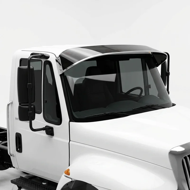 Tinted Acrylic Windscreen Sunvisor for International MV607 (2019 - 2021) - 1