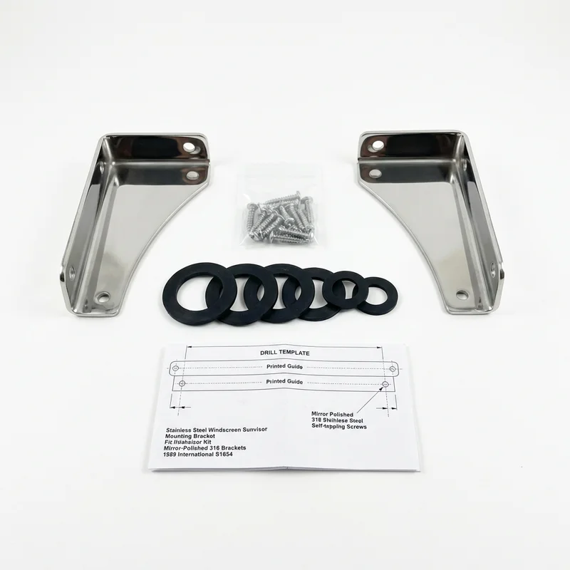 Stainless Steel Mounting Bracket Kit for International S1654 (1989 - 1989) - 1