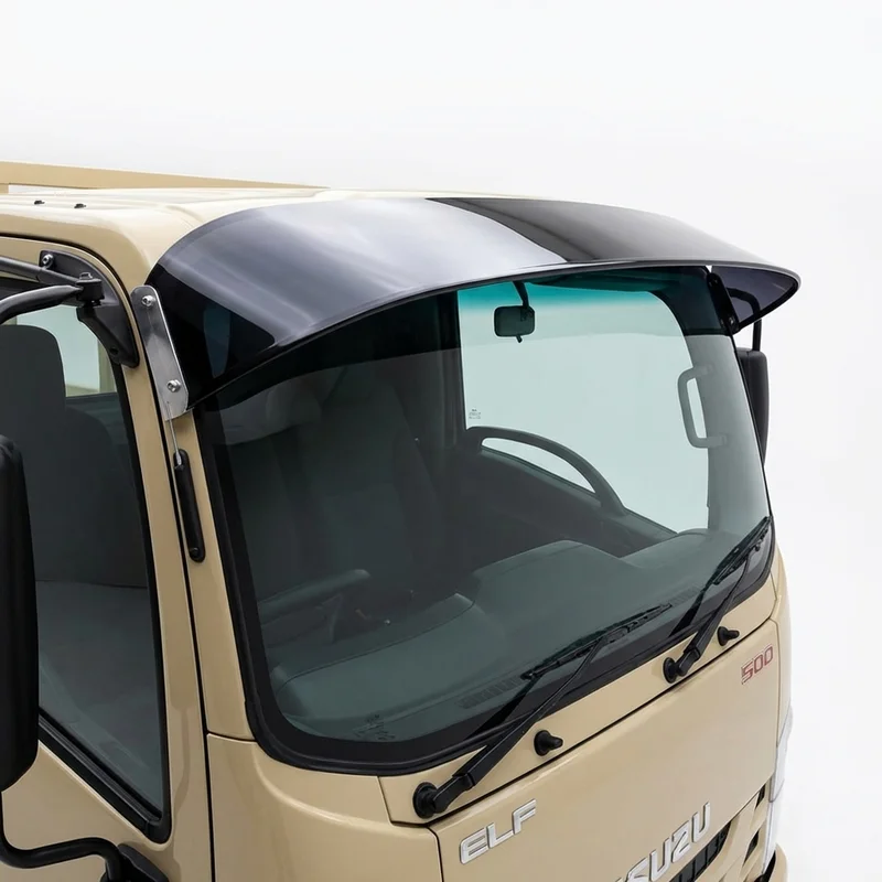 Tinted Acrylic Windscreen Sunvisor for Isuzu ELF 500 (2019 - 2020) - 1