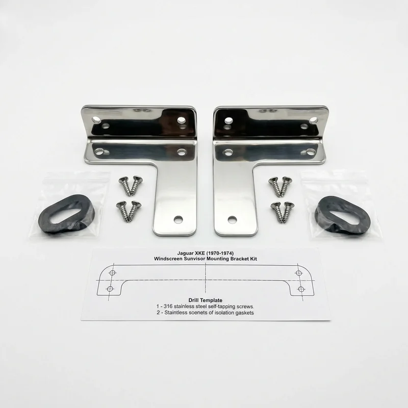 Stainless Steel Mounting Bracket Kit for Jaguar XKE (1970 - 1974) - 1