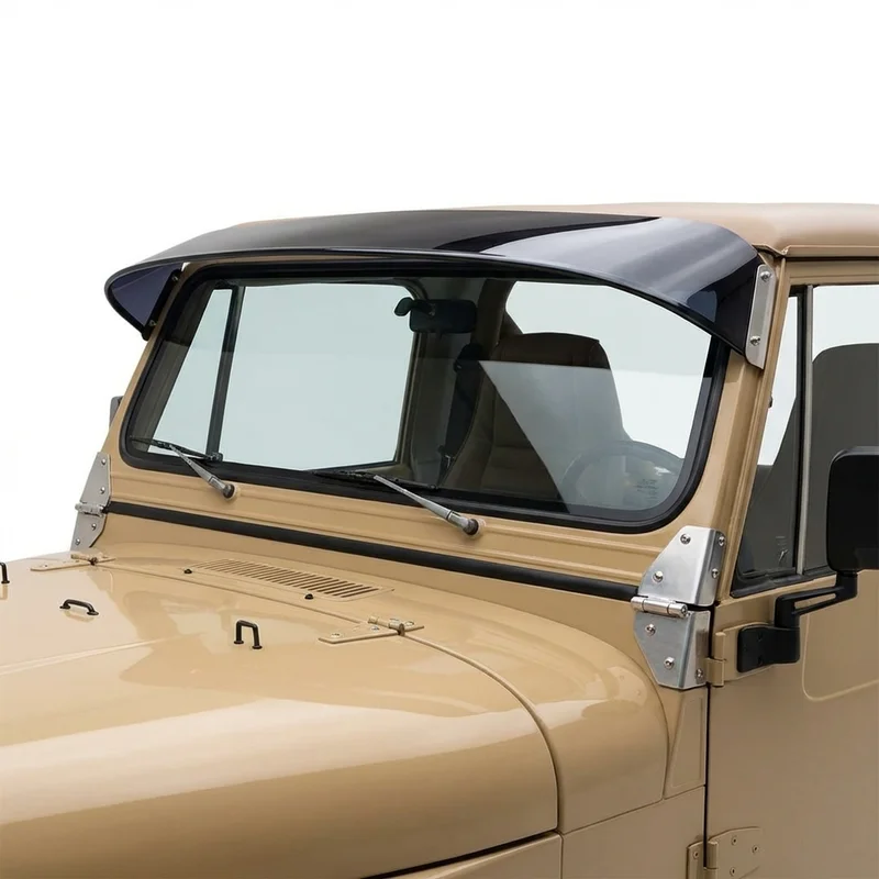 Tinted Acrylic Windscreen Sunvisor for Jeep CJ7 (1976 - 1987) - 1