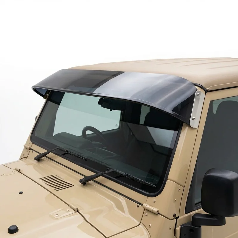 Tinted Acrylic Windscreen Sunvisor for Jeep TJ (1997 - 2006) - 1
