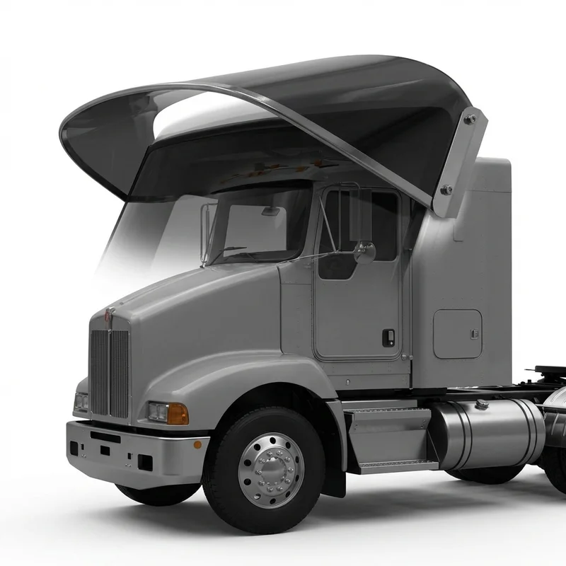 Tinted Acrylic Windscreen Sunvisor for Kenworth 22-210 (1989 - 1989) - 1