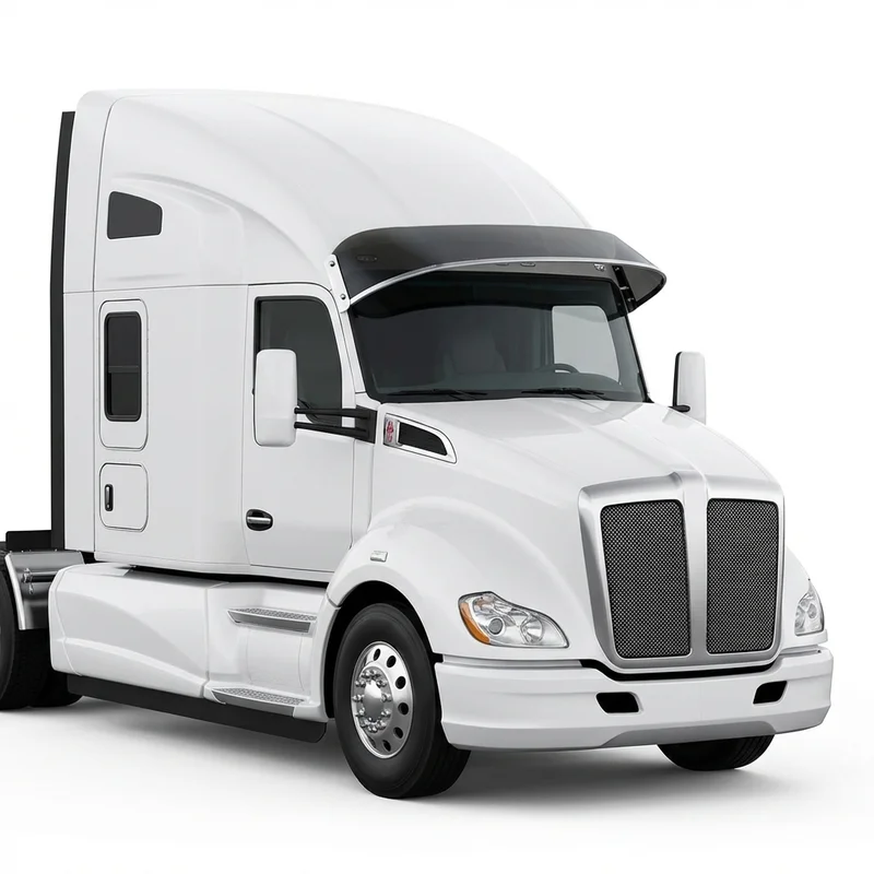 Tinted Acrylic Windscreen Sunvisor for Kenworth T680 (2012 - 2021) - 1