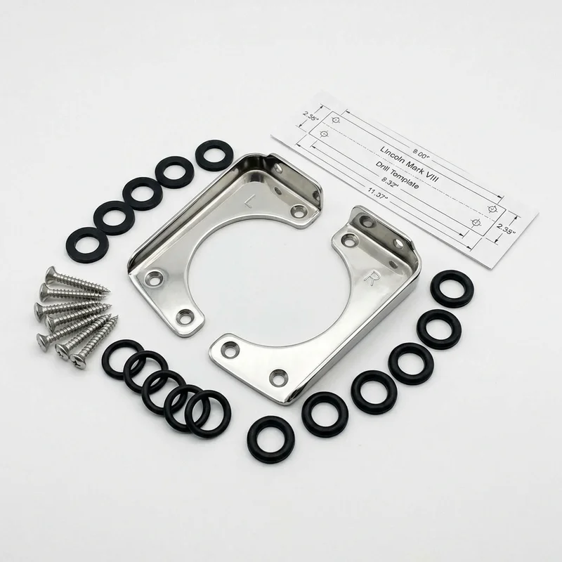 Stainless Steel Mounting Bracket Kit for Lincoln Mark VIII (1993 - 1998) - 1
