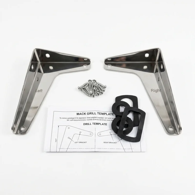 Stainless Steel Mounting Bracket Kit for Mack GU4 (2012 - 2019) - 1