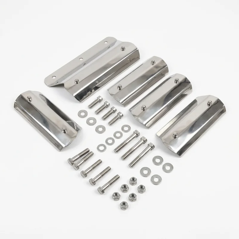 Stainless Steel Mounting Bracket Kit for Mack MS250P Mid-Liner (1981 - 2001) - 1