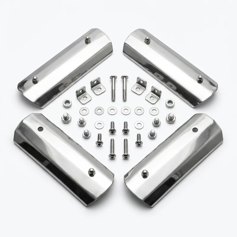 Stainless Steel Mounting Bracket Kit for Maserati Khamsin (1974 - 1979) - 1