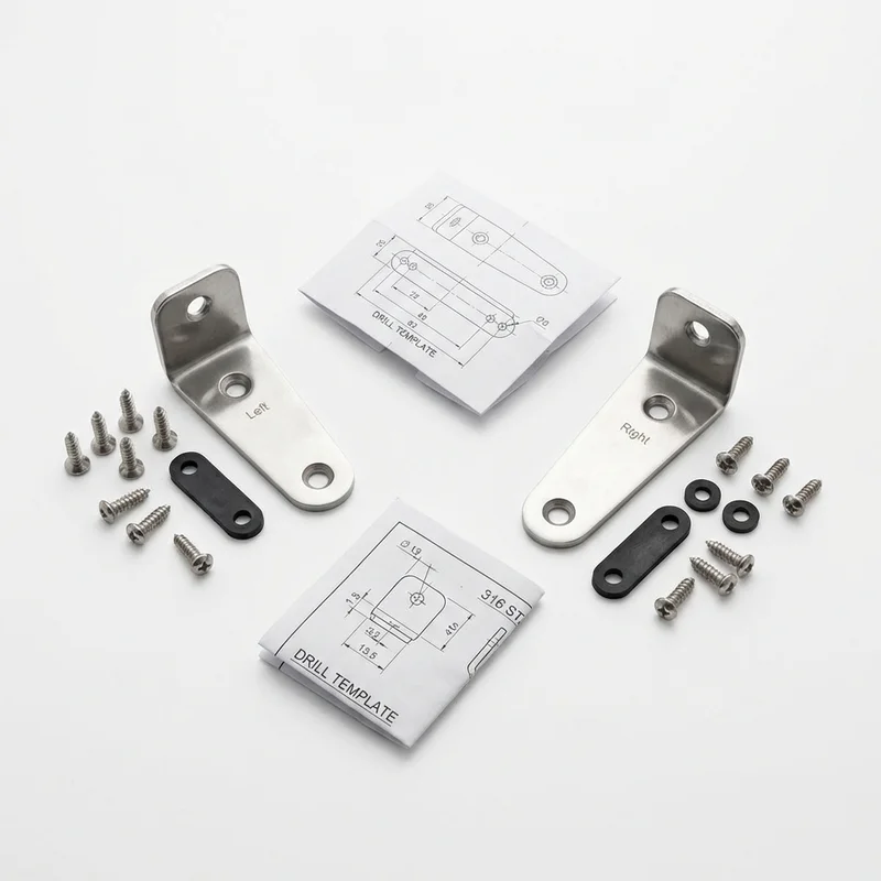 Stainless Steel Mounting Bracket Kit for Mercury Bobcat (1975 - 1980) - 1