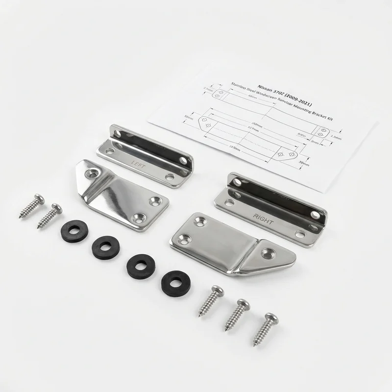 Stainless Steel Mounting Bracket Kit for Nissan 370Z (2009 - 2021) - 1
