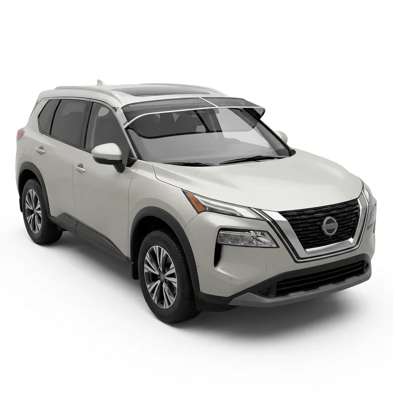 Premium Mesh Windscreen Sunvisor for Nissan Rogue (2008 - 2025) - 1