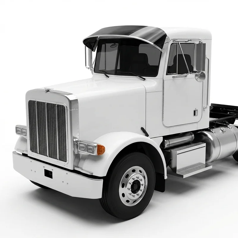 Tinted Acrylic Windscreen Sunvisor for Peterbilt 224 (1987 - 1987) - 1