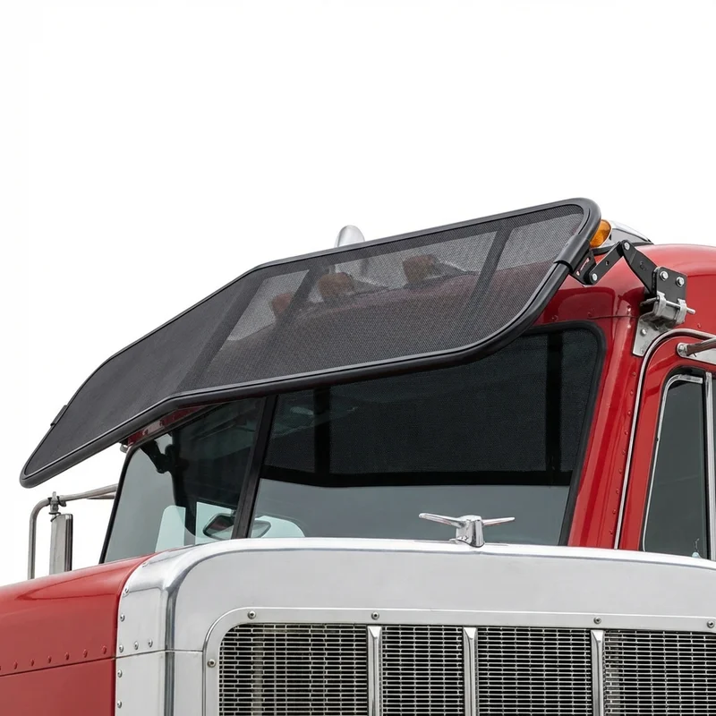 Premium Mesh Windscreen Sunvisor for Peterbilt 227 (1990 - 1994) - 1