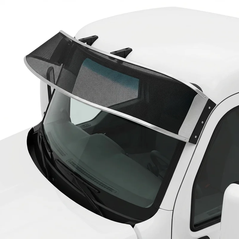 Premium Mesh Windscreen Sunvisor for Peterbilt 320 (2008 - 2018) - 1