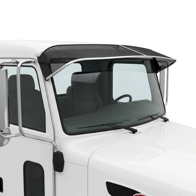 Premium Mesh Windscreen Sunvisor for Peterbilt 337 (2010 - 2022) - 1