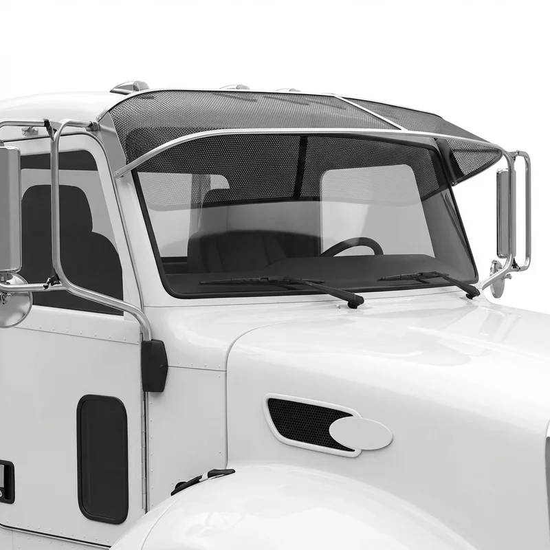 Premium Mesh Windscreen Sunvisor for Peterbilt 348 (2010 - 2022) - 1